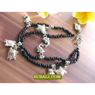 Bali Bead Anklets Charm Bracelets Wholesale Package